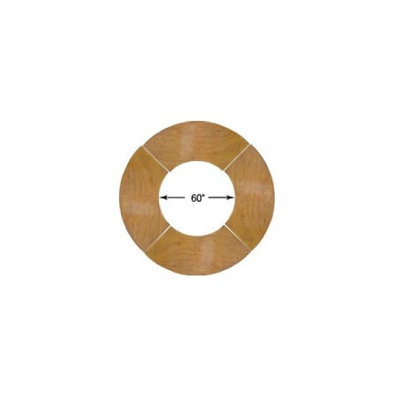 Atlas Commercial Products Titan Series Wood Folding Table, 7 ft Serpentine, Vinyl Edge WFT5-SERP3084